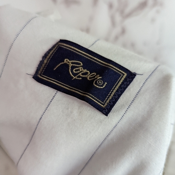 Vintage Roper Shirt Mens Snap Button White  Short Sleeve Size XL Stripe … - Picture 3 of 11